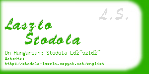 laszlo stodola business card